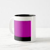 White, Roze en Black Ombre Tweekleurige Koffiemok (Voorkant links)