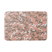 White roze en Green Floral Pattern Badmat (Voorkant)