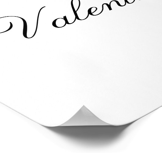 White roze Floral Quinceanera Welcome Sign. Poster (Hoek)