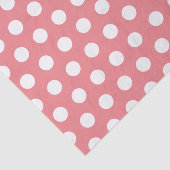 White & Roze Large Medium Polka Dot Party Tissuepapier (Detail)