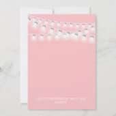 White roze Mason Jar String Lights Vrijgezellenfee Kaart (Achterkant)