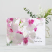 White - roze orchideeën Weddenschap Kaart (Staand voorkant)