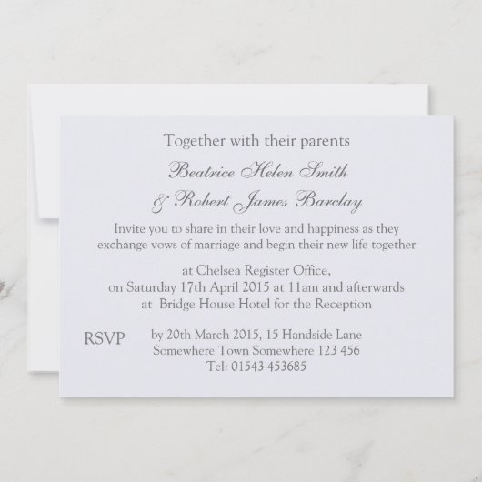 White - roze orchideeën Weddenschap Kaart (Achterkant)