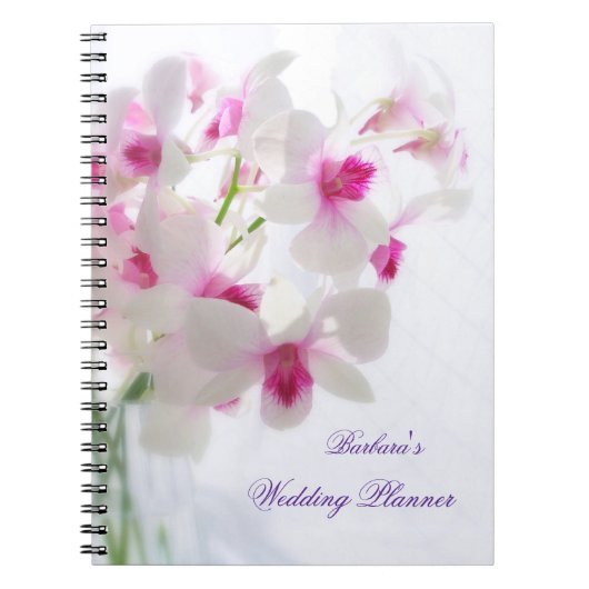 White roze orchideeën Wedding Planner-laptop Notitieboek (Voorkant)
