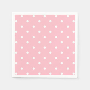 White roze poka Dot  Servet