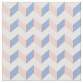 White roze Rose Quartz Blue Geometric Chevron 2016 Stof (Close Up)