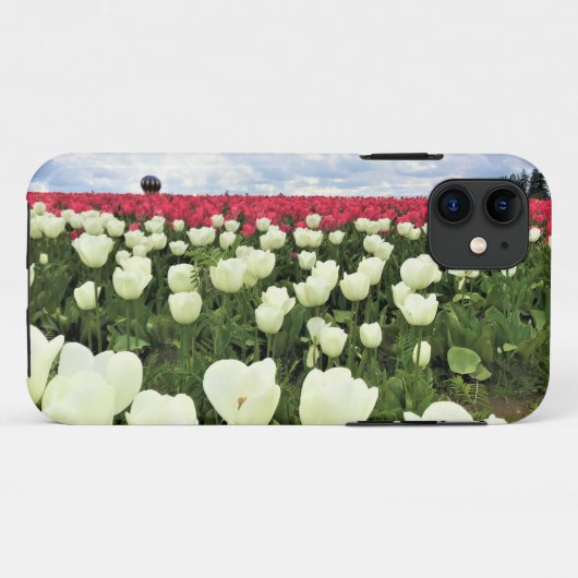White & Roze Tulip Field, Oregon Case-Mate iPhone Case (Achterkant (horizontaal))