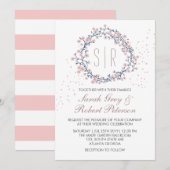 White roze ventilator Wreath Weddenschap Kaart (Voorkant / Achterkant)