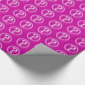 White roze vraagtekens cadeaupapier (Hoek)