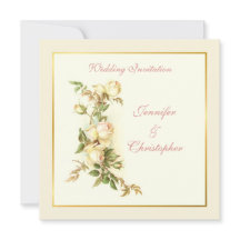 White rozen bruiloft