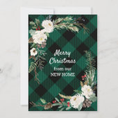 White Rozen Green Buffalo Plays New Home Feestdagenkaart (Voorkant)