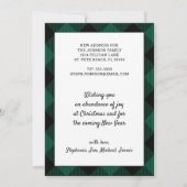 White Rozen Green Buffalo Plays New Home Feestdagenkaart (Achterkant)