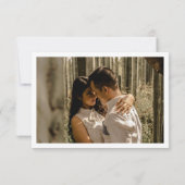 White RSVP QR Code Card for Modern Wedding (Achterkant)