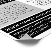 White Rubbish Skip, Skip/Dumpster Company Poster (Hoek)