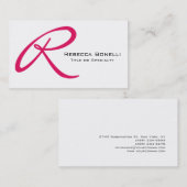 White Ruby Red Monogram Consultant Visitekaartje (Voorkant / Achterkant)