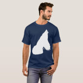 White Ruffed Grouse Bird Print T-shirt (Voorkant volledig)