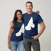 White Ruffed Grouse Bird Print T-shirt (Unisex)