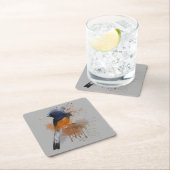 White Rumped Shama Bird Kartonnen Onderzetters (Insitu)