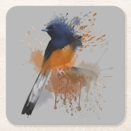 White Rumped Shama Bird Kartonnen Onderzetters