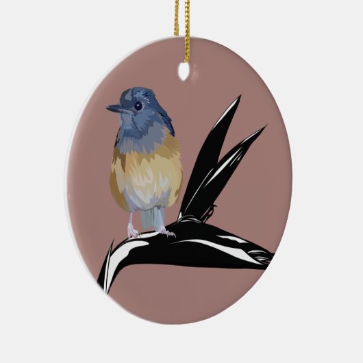 White Rumped Shama bird Keramisch Ornament (Rechts)