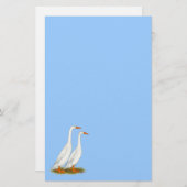 White Runner Ducks Briefpapier (Voorkant / Achterkant)