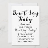 White Rustic Baby shower Sign 5x7" Grootte Kaart (Voorkant)
