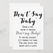 White Rustic Baby shower Sign 5x7" Grootte Kaart (Voorkant / Achterkant)