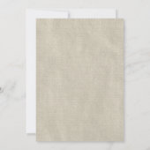 White Rustic Burlap Bridal Shower Invitations Kaart (Achterkant)