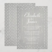 White Rustic Country Barn Wood Wedding Invitations Kaart (Voorkant / Achterkant)