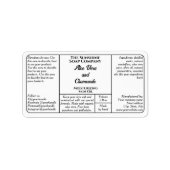 White rustic dropper or cosmetics bottle label (Voorkant)