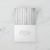 White Rustic Monogram Weddenschap Bedankt (Binnen)