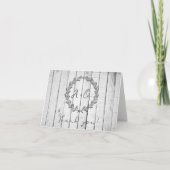 White Rustic Monogram Weddenschap Bedankt (Voorkant)