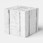 White Rustic Monogram Wedding Favor Box Bedankdoosjes (Achterkant)