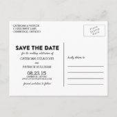 White Rustic Script Photo Save Our Date Briefkaart (Achterkant)