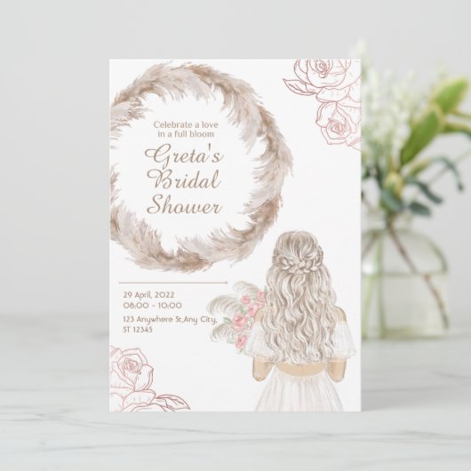 White Rustic Vrijgezellenfeest Kaart (Staand voorkant)