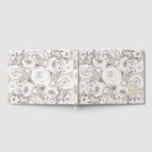 White Rustic Winter Rozen Kraft Wedding Elegant Gastenboek (Volledig)
