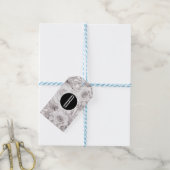 White Rustic Winter Rozen Wedding Elegant Favor Cadeaulabel (Met Touw)
