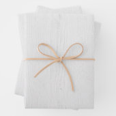 White Rustic Wood Digital Print Inpakpapier Vel (In situ)