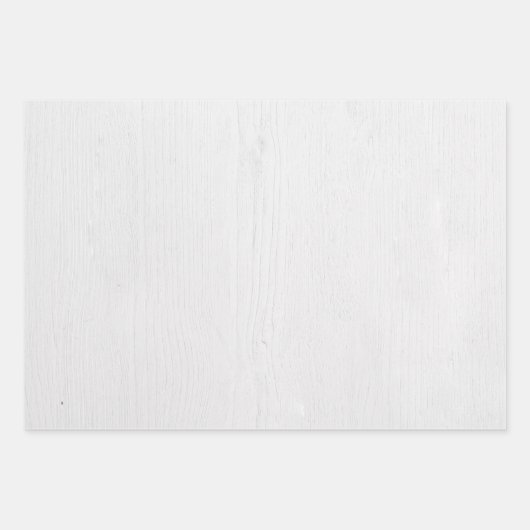 White Rustic Wood Digital Print Inpakpapier Vel (Voorkant)