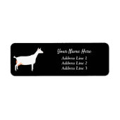 White Saanen Dairy Goat Return Label (Voorkant)