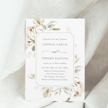 White Sage Blush Elegant Floral Wedding