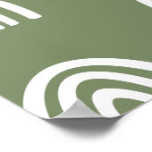 White/Sage Boho Rainbows Nursery Decor Poster (Hoek)