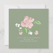 White & Sage | Chic Floral Wedding  Save The Date (Achterkant)