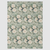 White Sage Green Floral Gift Tissuepapier (Voorkant)
