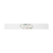 White Sage Waterverf Floral Name Wedding Uitnodigingen Wikkel (Vlak)