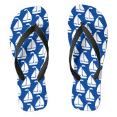 White Sailboats Teenslippers (Voetbed)