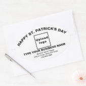 White Saint Patrick Business Oval Shape Sticker (Envelop)