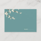 White Sakura Flowers Cherry Blossom Chic Wedding Plaatskaartje (Voorkant)