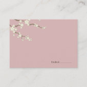 White Sakura Flowers Cherry Blossom Chic Wedding Plaatskaartje (Voorkant)