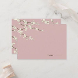 White Sakura Flowers Cherry Blossom Chic Wedding Plaatskaartje